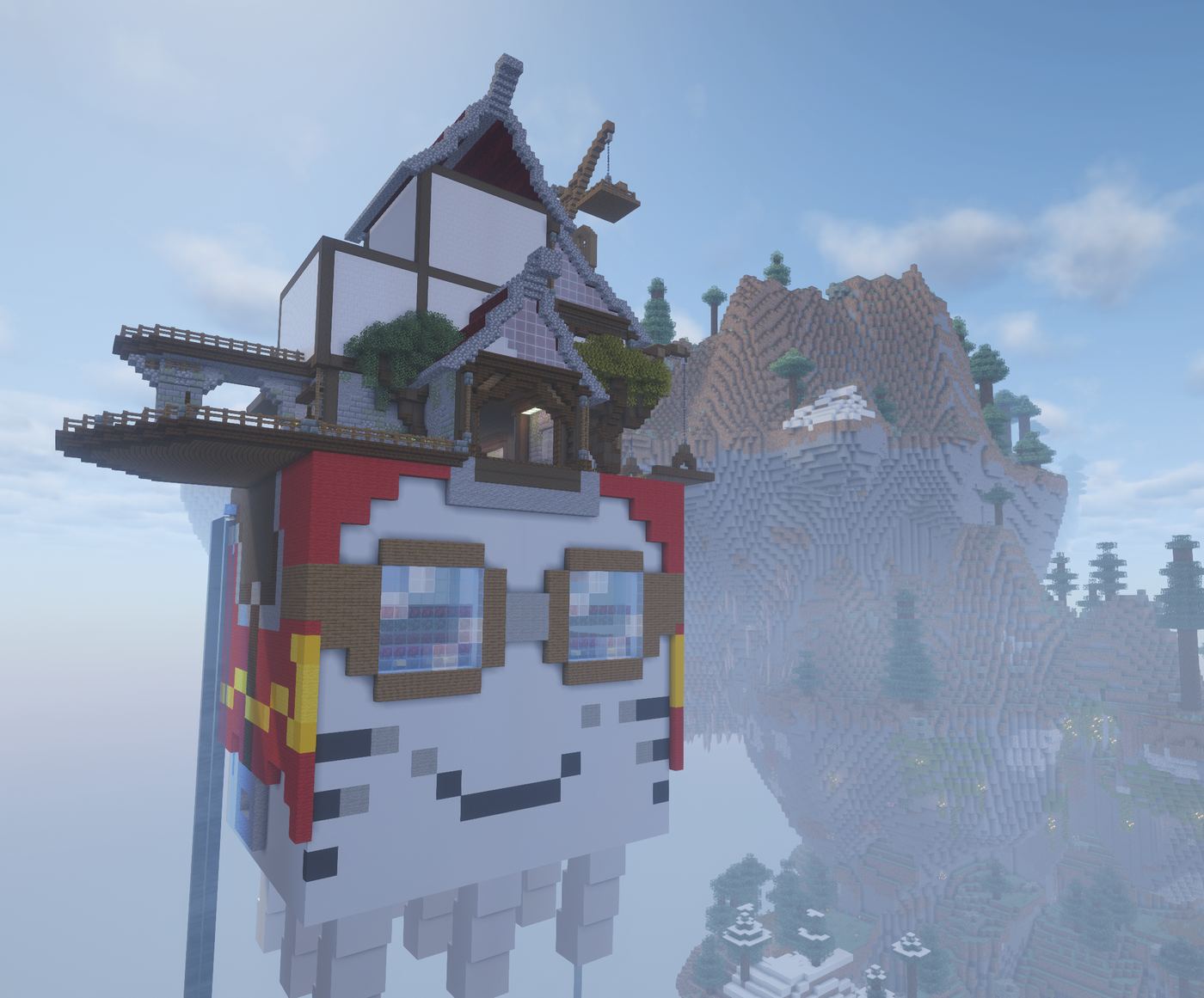 A player-made build on the CosmosMC Islands SMP